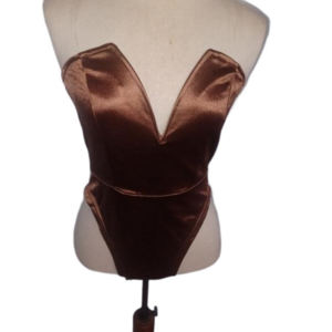 Beautiful Bronze Strapless Bodysuit- W Sz Small (4)